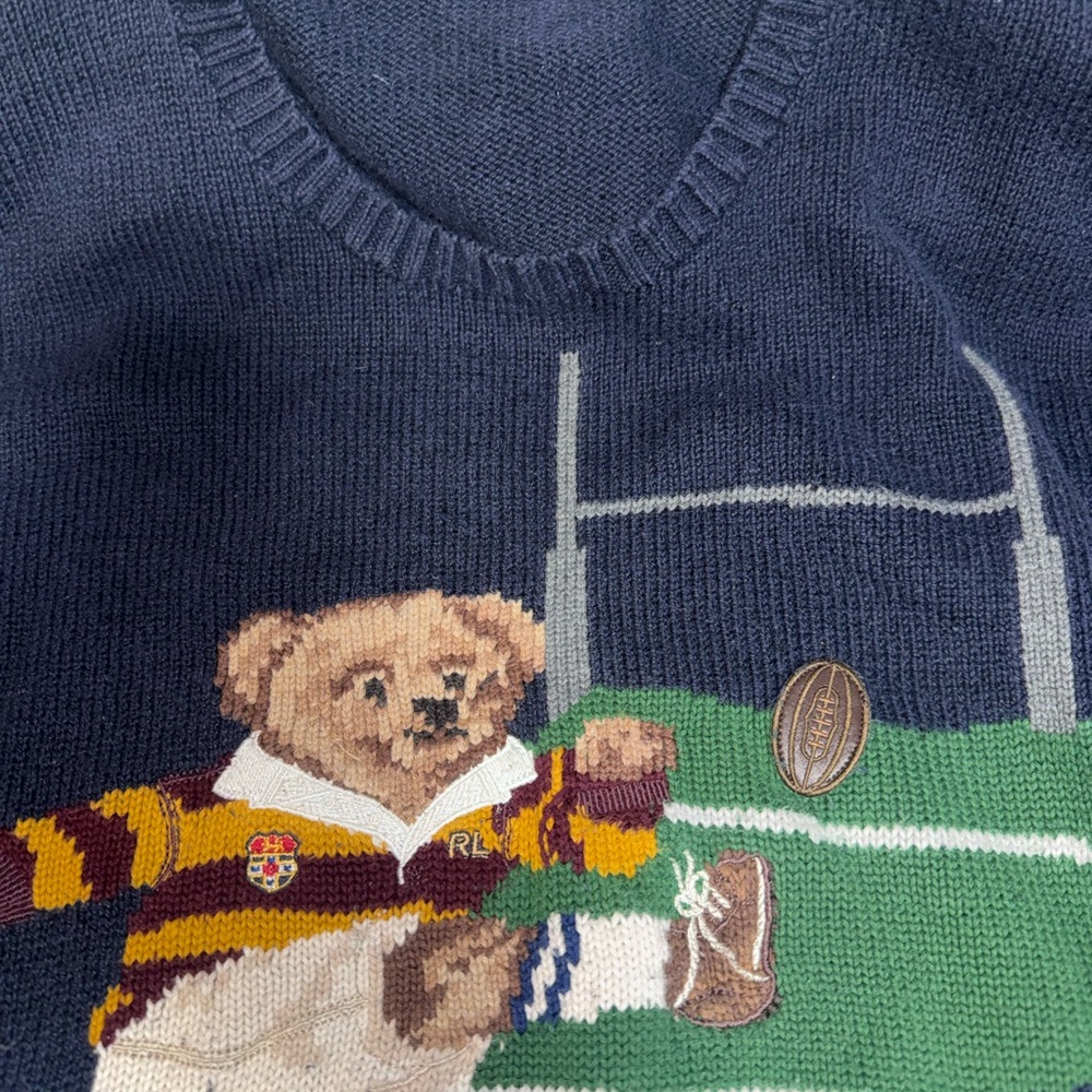 Ralph Lauren Navy Blue Polo Rugby Bear